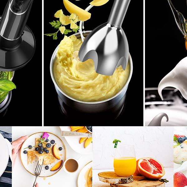 KOIOS 4-in-1 hand blender - Smart Electric Hand Immersion Blender - Blender with 12-Speed Stick