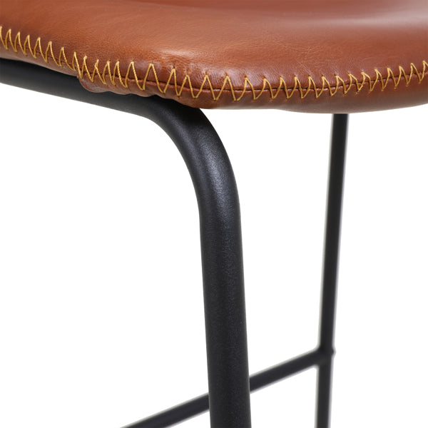Bronze Wrought Iron Bar Stool 2pcs- Iron bar Stools with Leather Seats - Bar Stool Chairs