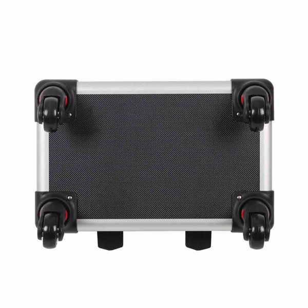 4 in 1 Rolling Makeup Case Makeup Trolley Case With Wheels Makeup Travel Case Organizer (BLACK) - Cosmetic Lockable Trolley - Nail Artist Travel Train Organizer Box