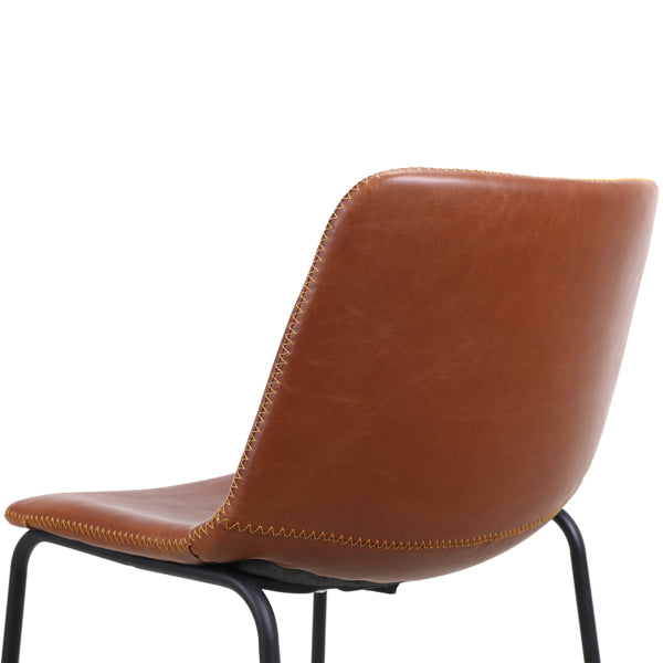 Bronze Wrought Iron Bar Stool 2pcs- Iron bar Stools with Leather Seats - Bar Stool Chairs