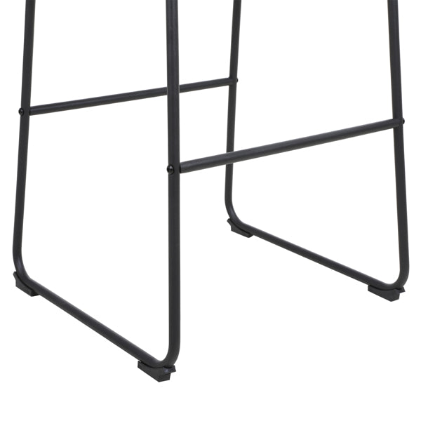 Bronze Wrought Iron Bar Stool 2pcs- Iron bar Stools with Leather Seats - Bar Stool Chairs