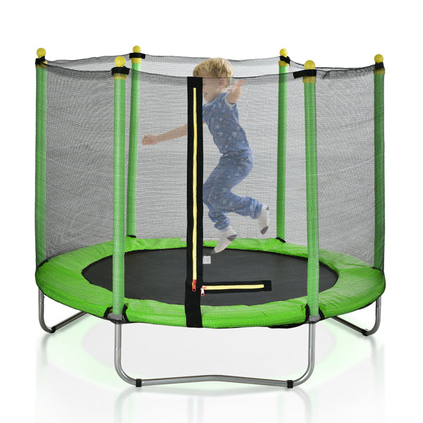 60" Round Trampoline - Outdoor Trampoline with Enclosure Netting - Round Trampoline with Net