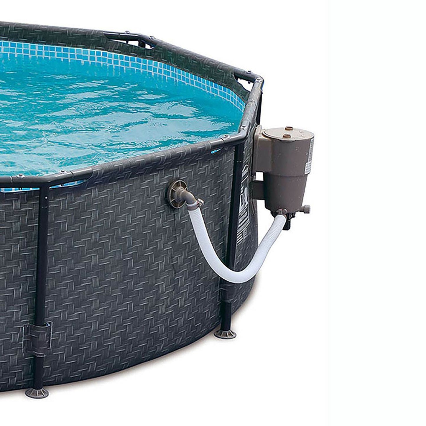 SummerWaves - 10ft - 12ft Above Ground Round Frame Swimming Pool Set - Above Ground Pool with Pump