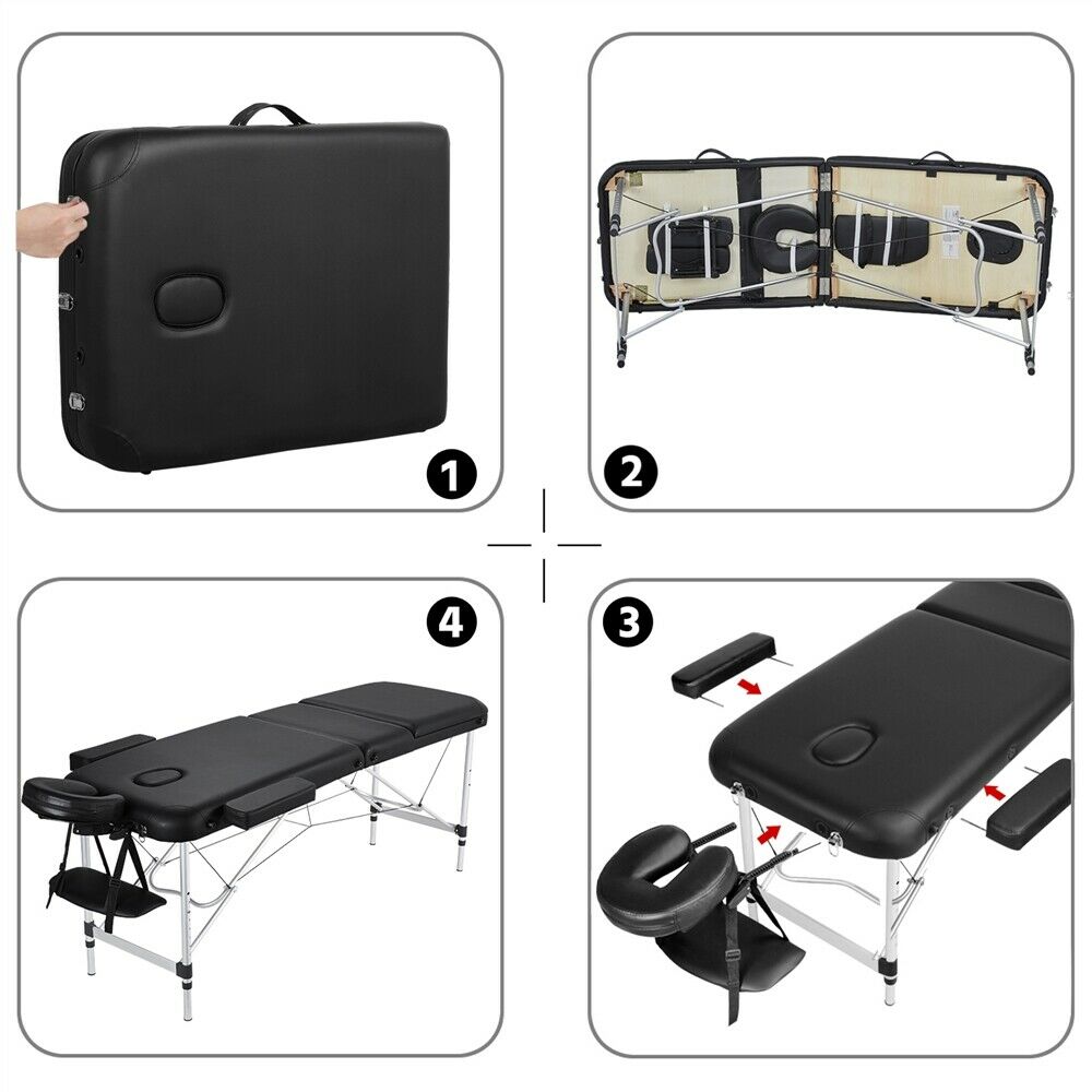 84 Inch Professional Massage Table - Portable Beauty Salon Bed - Beauty Tattoo Massage Bed - Adjustable Massage Bed