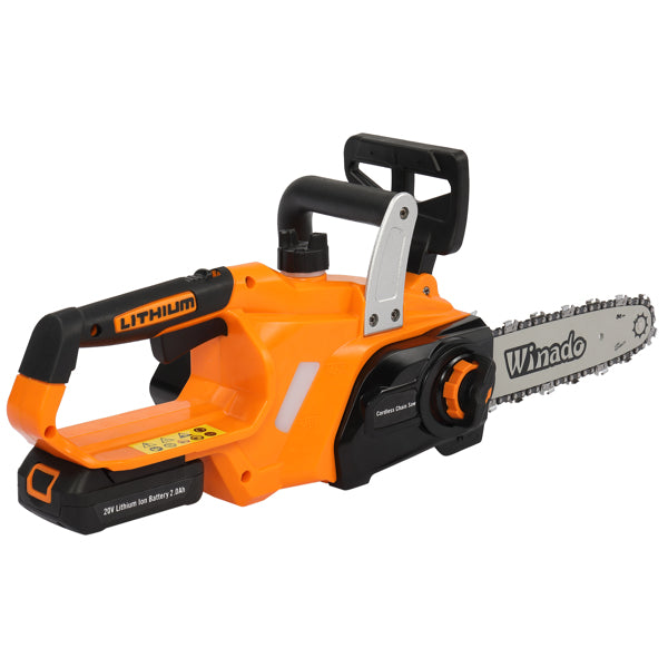 20V 10in 2.0AH Cordless Lithium Battery with Fast Charging Dock Charging Saw Orange - Fast Charging Dock Wood Cutter - Power Share Cordless Chainsaw