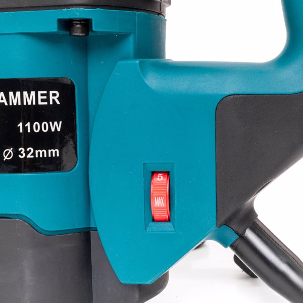 1-1/2" SDS Electric Hammer Drill Set 1100W 110V Blue - Portable Hammer Drill Set - Electric Rotary Hammer Drill Set - Electric Hammer Drill