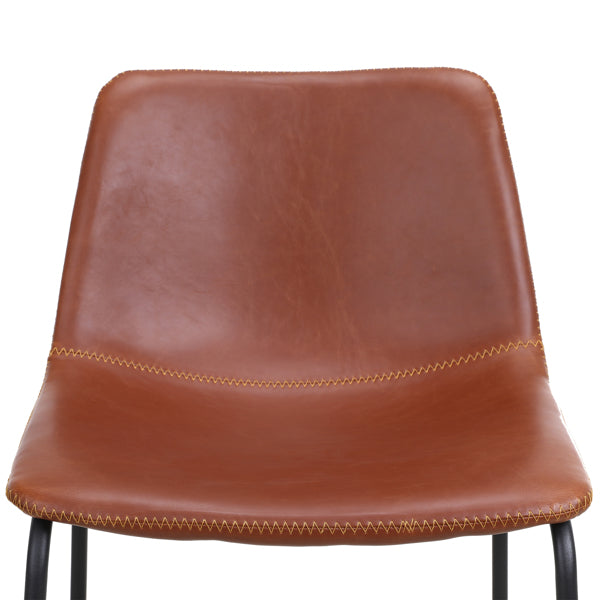 Bronze Wrought Iron Bar Stool 2pcs- Iron bar Stools with Leather Seats - Bar Stool Chairs