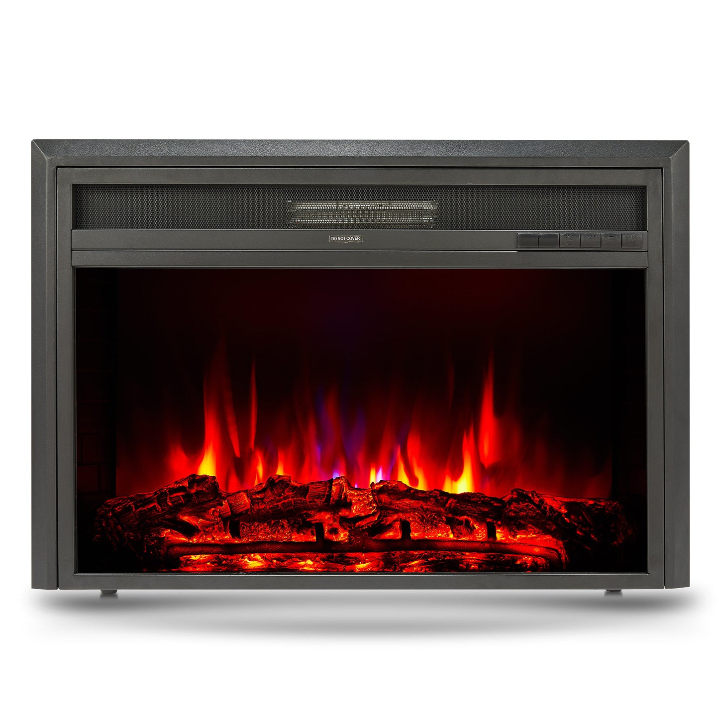 32" Recessed Electric Heater Fireplace With 6 Flame Effects