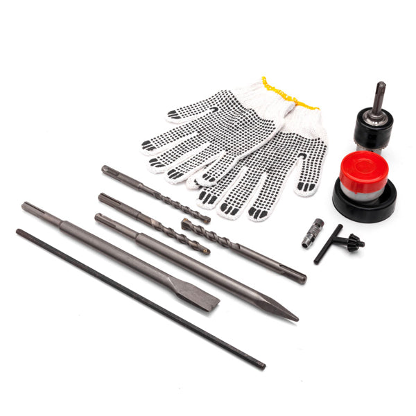 1-1/2" SDS Electric Hammer Drill Set 1100W 110V Blue - Portable Hammer Drill Set - Electric Rotary Hammer Drill Set - Electric Hammer Drill