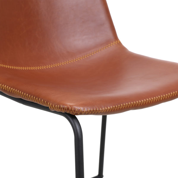 Bronze Wrought Iron Bar Stool 2pcs- Iron bar Stools with Leather Seats - Bar Stool Chairs