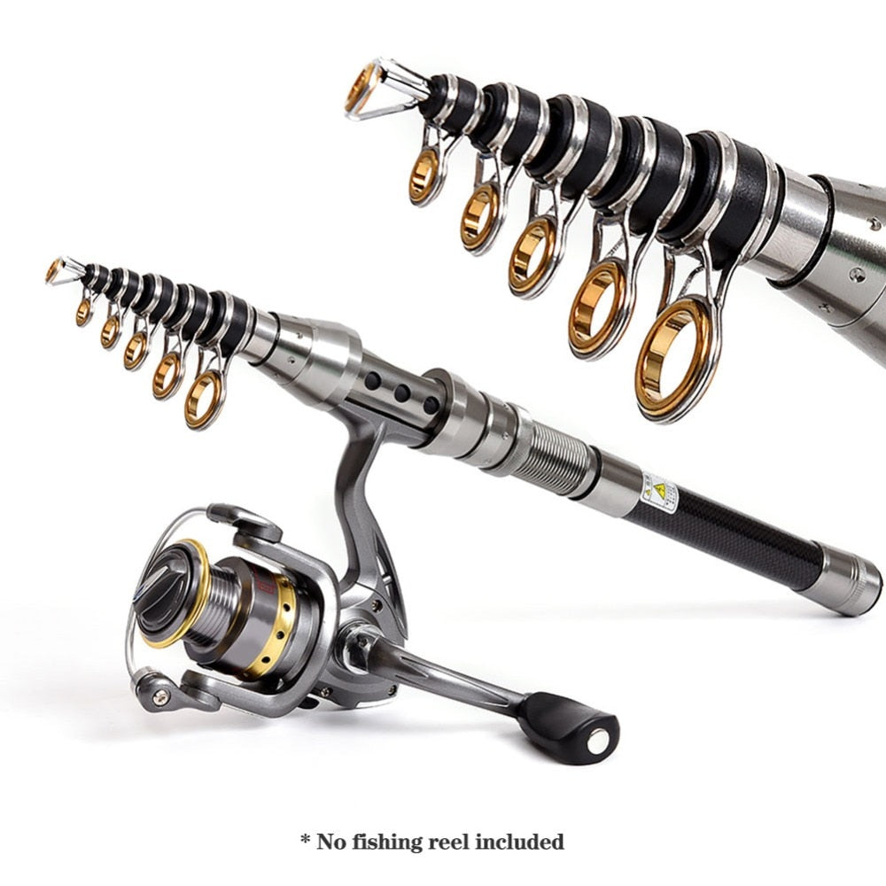 EZ CAST - Travel Fishing Rod - Telescopic Fishing Rod - Collapsible Fishing Rod