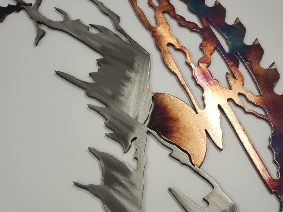Sawblade Metal Art - Metal Art Mountain Elk - Mountain Elk Wildlife Art