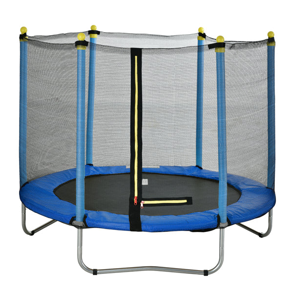 60" Round Trampoline - Outdoor Trampoline with Enclosure Netting - Round Trampoline with Net