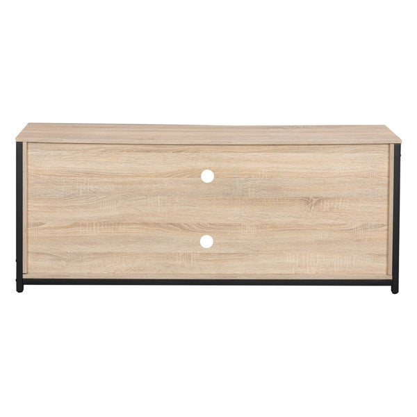 FCH 3-layer Double Barn Door with Sliding Rail X-shaped Panel TV Cabinet MDF