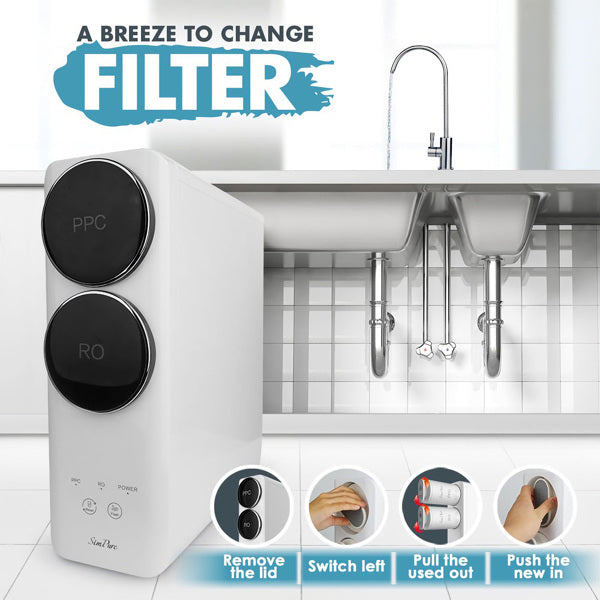Tankless Under Sink Water Filtration System – High Flow, Reverse Osmosis, Lead-Free Stainless Steel