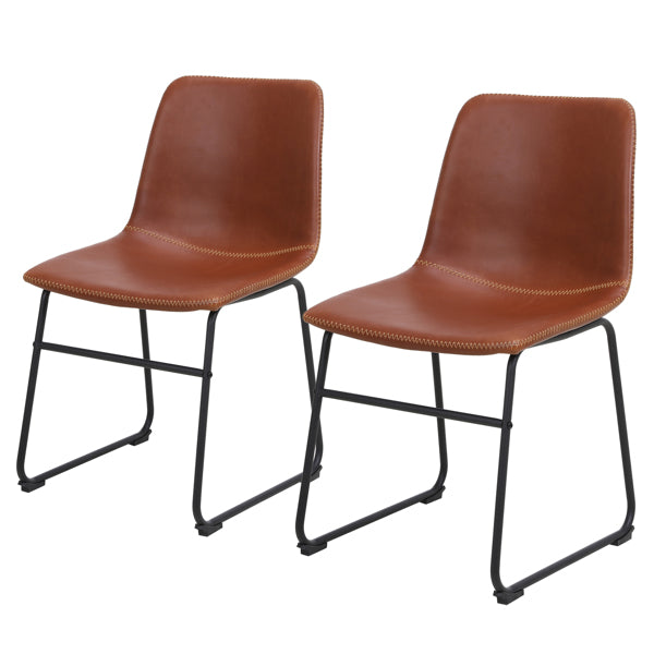 Bronze Wrought Iron Bar Stool 2pcs- Iron bar Stools with Leather Seats - Bar Stool Chairs