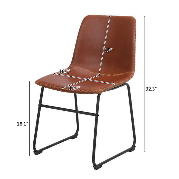 Bronze Wrought Iron Bar Stool 2pcs- Iron bar Stools with Leather Seats - Bar Stool Chairs
