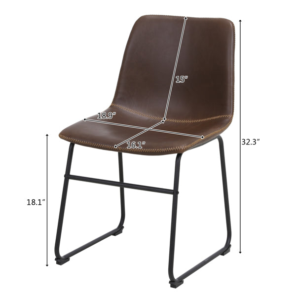 Bronze Wrought Iron Bar Stool 2pcs- Iron bar Stools with Leather Seats - Bar Stool Chairs