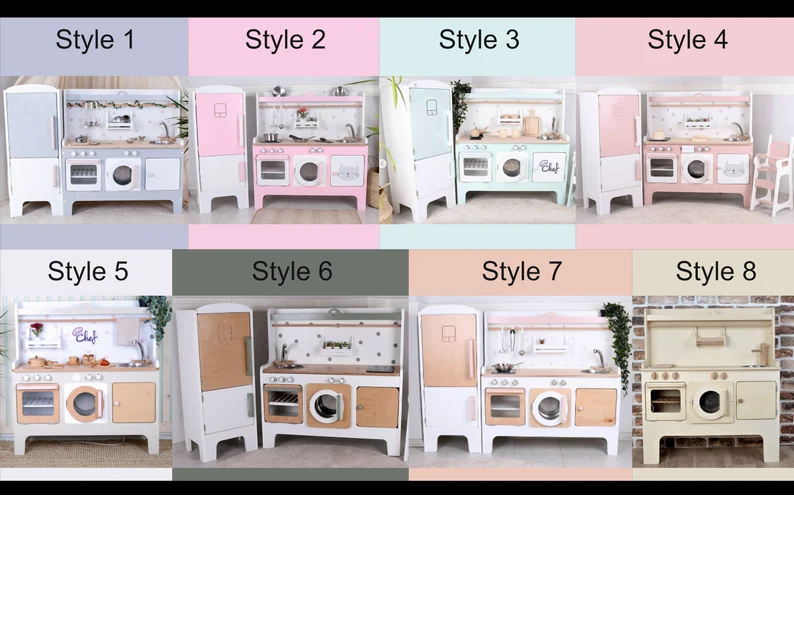 Wooden Play Kitchen | Customizable Designs. Pretend Play, Wooden Play Kitchen, Kids Play Room, Teenage Play Kitchen