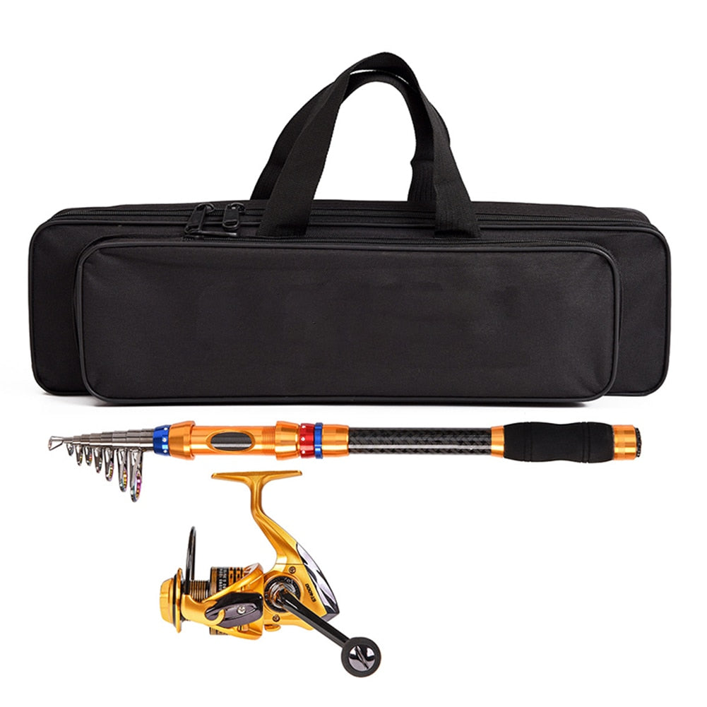 SPIN-CAST PRO - Telescopic Fishing Rod - Collapsible Fishing Rod and Reel - Travel Fishing Rod