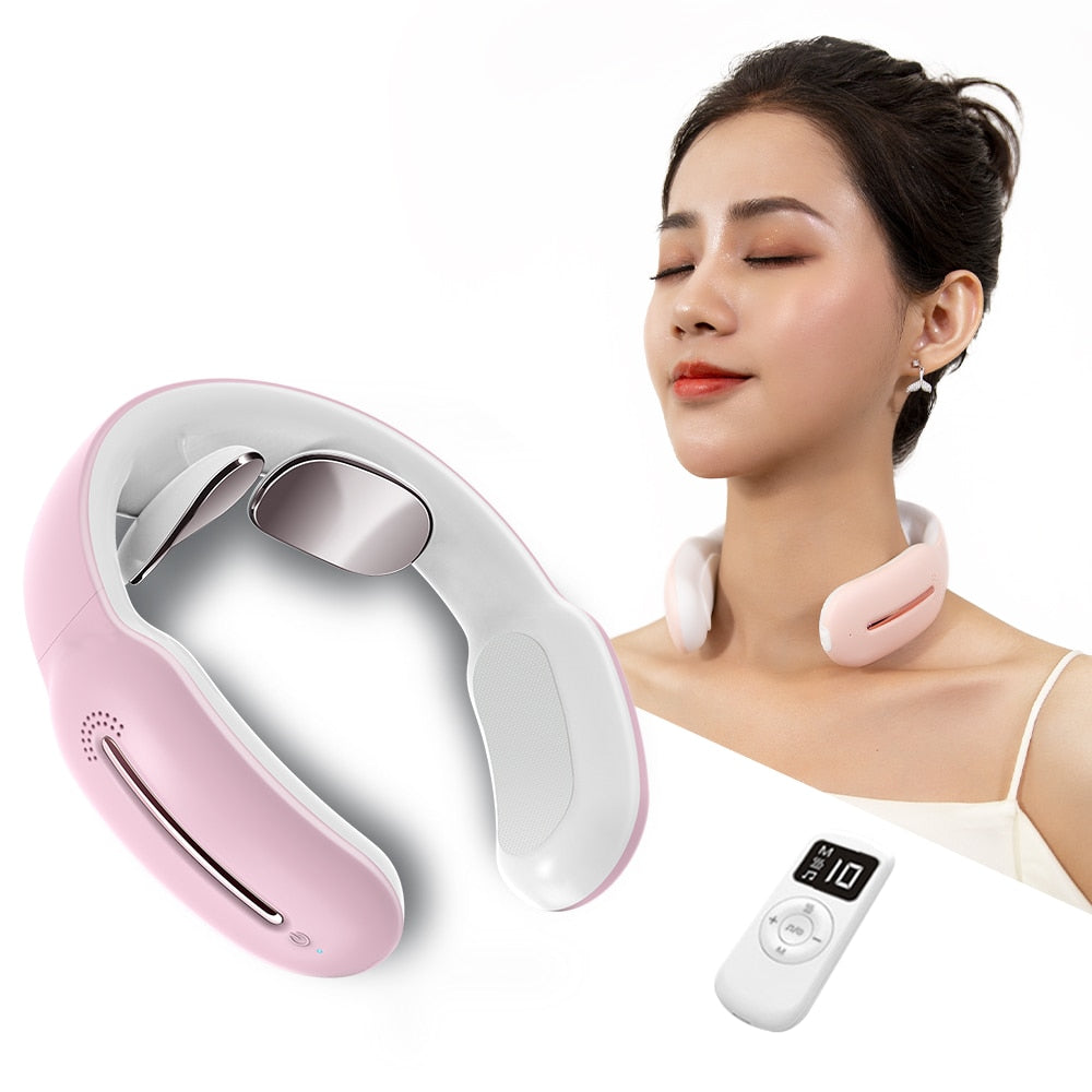 Neck Massager - Neck Pain Relief - Portable Neck Massager - Heated Neck Massager