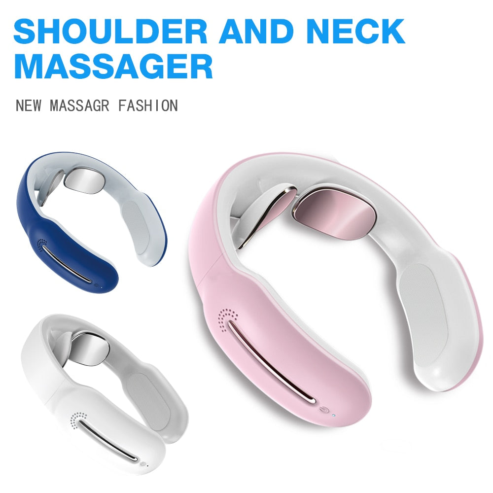 Neck Massager - Neck Pain Relief - Portable Neck Massager - Heated Neck Massager