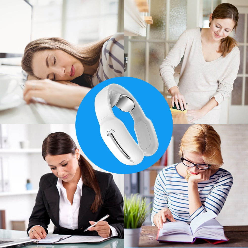 Neck Massager - Neck Pain Relief - Portable Neck Massager - Heated Neck Massager