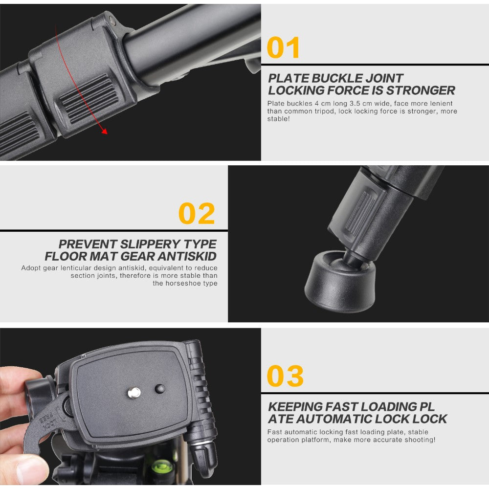 ZOMEI Q111 - Camera Tripod - Tripod for Camera - Camera Tripod Mount- Portable Tripod