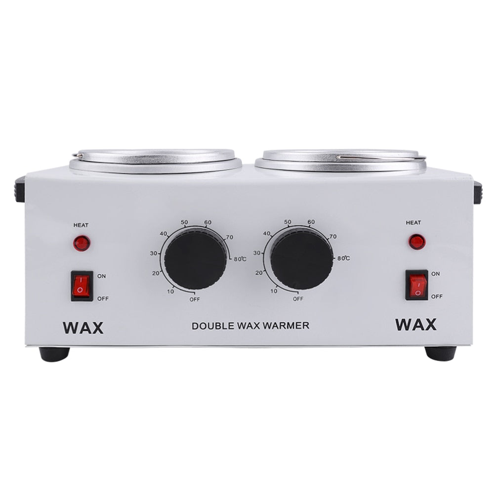 Double Pot Wax Heater - Electric Hair Removal Tool - Wax Machine Hands Feet Paraffin - Wax Therapy - Depilatory Salon Beauty Tool