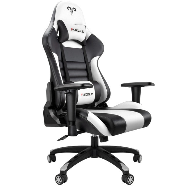 Furgle Gaming Chair - Leather Gaming Chair - 180 Degree Reclining Chair - Executive Office Chairs - Seating Racer Recliner Chair