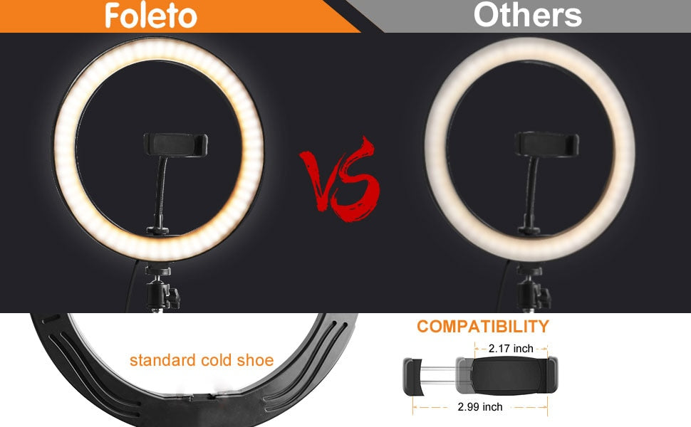 STUDIO-LITE ELITE - Light Ring with Stand - Ring Light with Stand - Ring Light Phone - 10" LED Ring Light - LED Light Ring