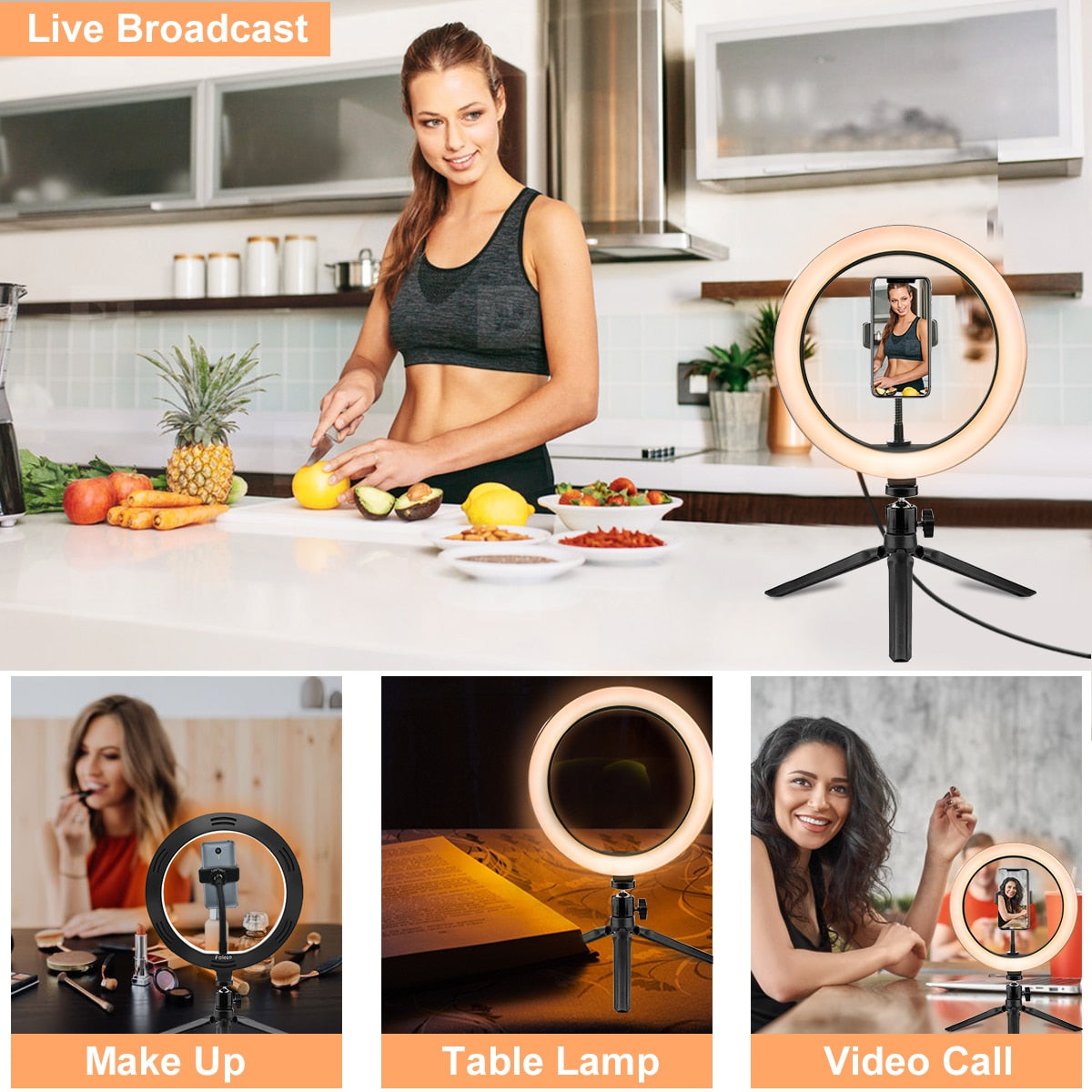 STUDIO-LITE ELITE - Light Ring with Stand - Ring Light with Stand - Ring Light Phone - 10" LED Ring Light - LED Light Ring