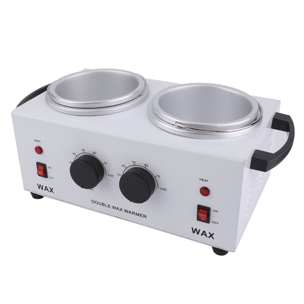 Double Pot Wax Heater - Electric Hair Removal Tool - Wax Machine Hands Feet Paraffin - Wax Therapy - Depilatory Salon Beauty Tool