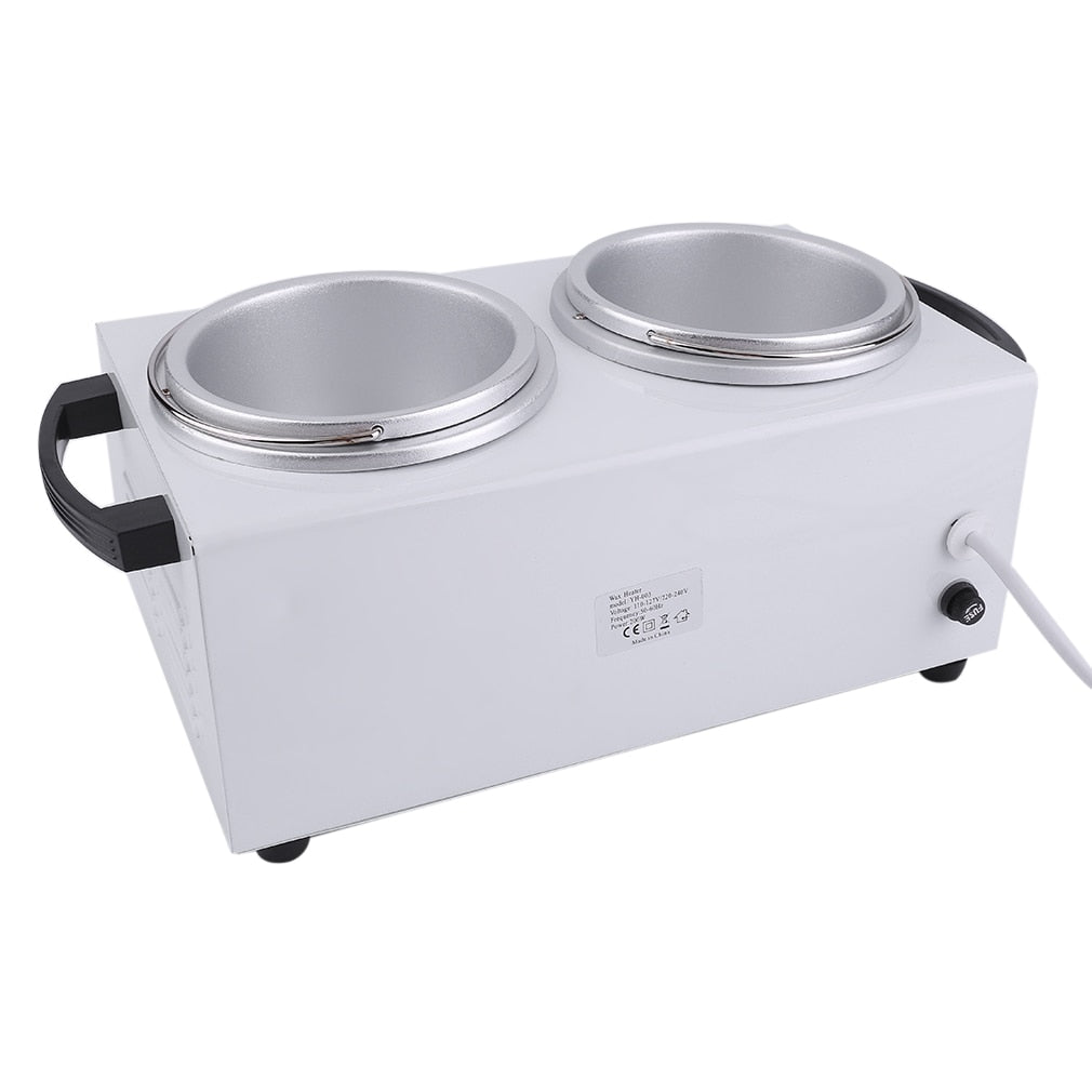 Double Pot Wax Heater - Electric Hair Removal Tool - Wax Machine Hands Feet Paraffin - Wax Therapy - Depilatory Salon Beauty Tool