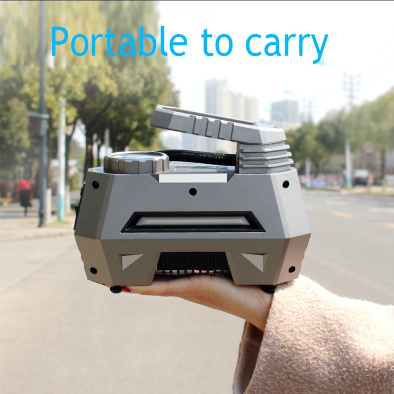 EZInflator - Portable Tire Inflator - Tire Air Compressor - Tire Inflator Machine - Car Tire Inflator Digital Analog Pressure Gauge