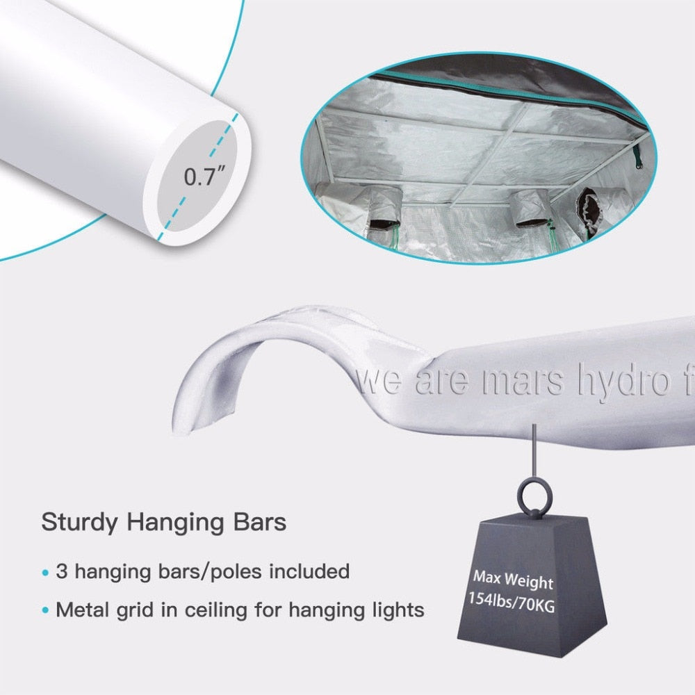 MarsHydro - 2PCS 1680D Indoor Hydroponics Grow Tent - 39*39*70 inch Hydroponics Grow Tent -Marshydro Grow kit -Completely LED Indoor Growing System