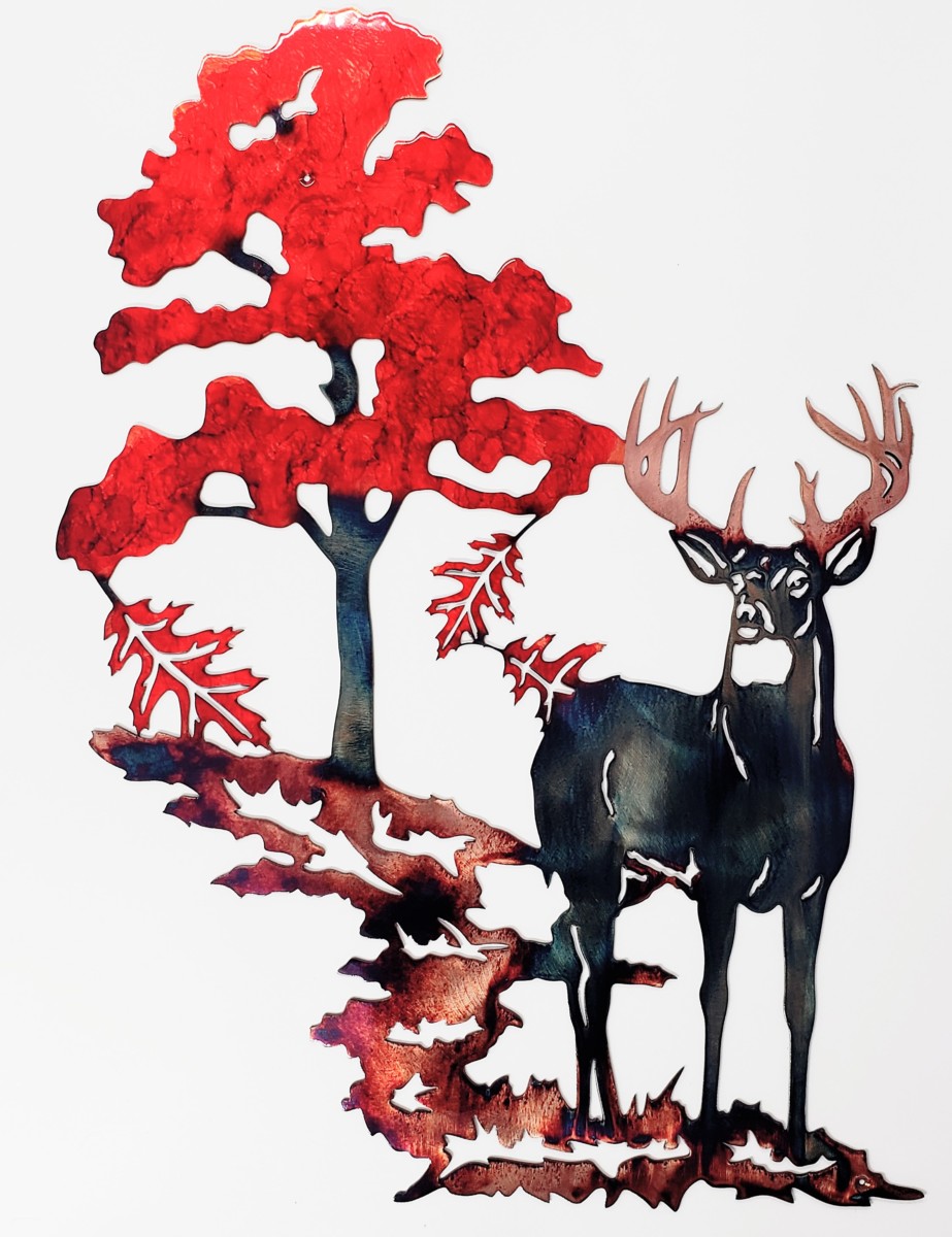 Fall Buck- Metal Wall Art - Metal Deer Wall Art - Hunting Wall Art - Deer Wall Décor - Gift for Hunter