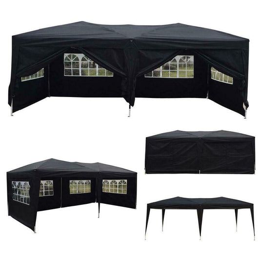 10'x 20' Outdoor Tent - Ez Pop Up Wedding Party Tent - Gazebo Canopy Tent - Marquee Tent 6 Walls