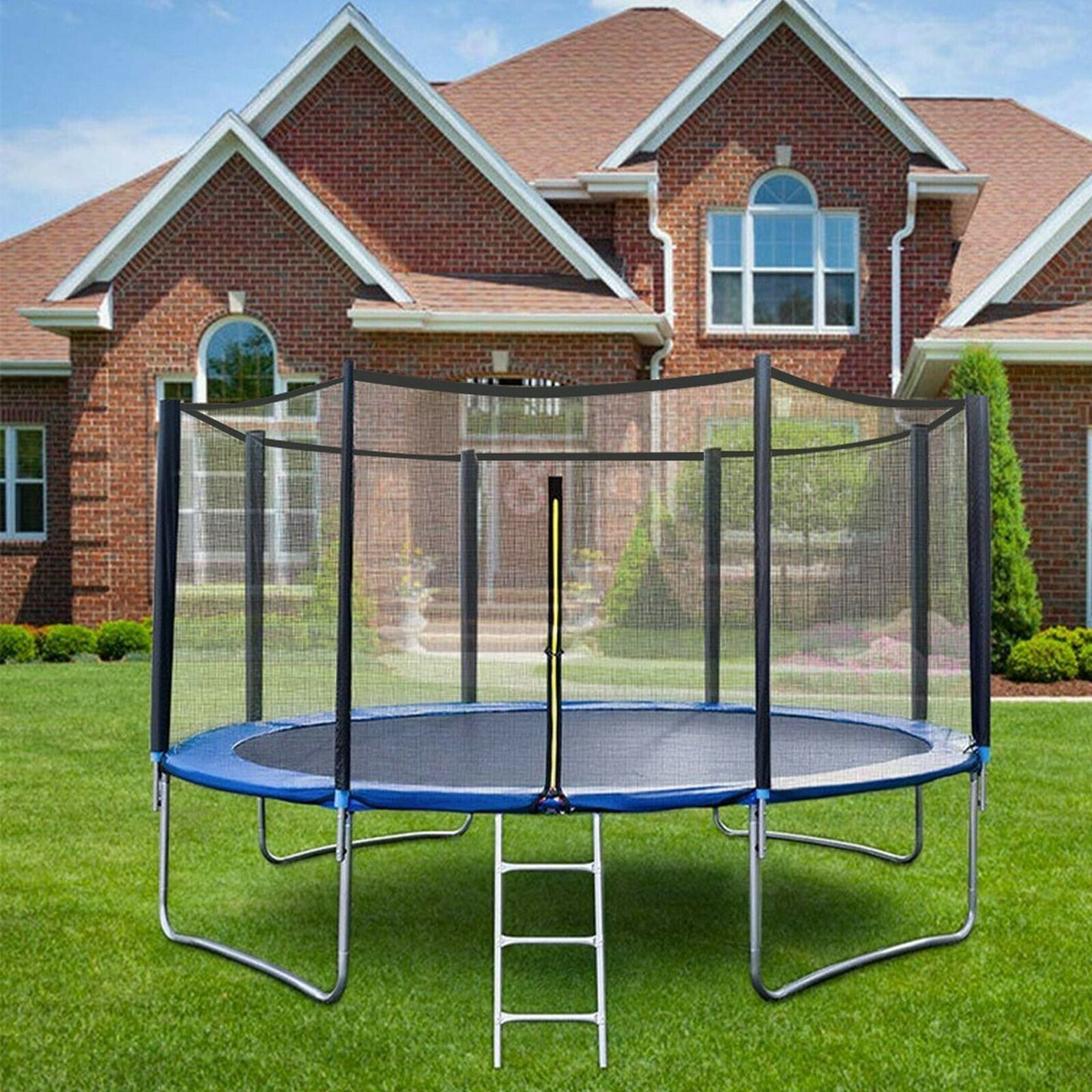 12 ft Kids Trampoline - Trampoline with Enclosure Net - Jumping Mat and Spring Cover Padding - KidsFriendly Trampoline