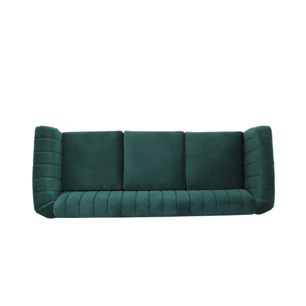 Modern Velvet 3 Seater Sofa - Modern Glam Sofa - Velvet Dark Green Sofa - Velvet Dark Blue