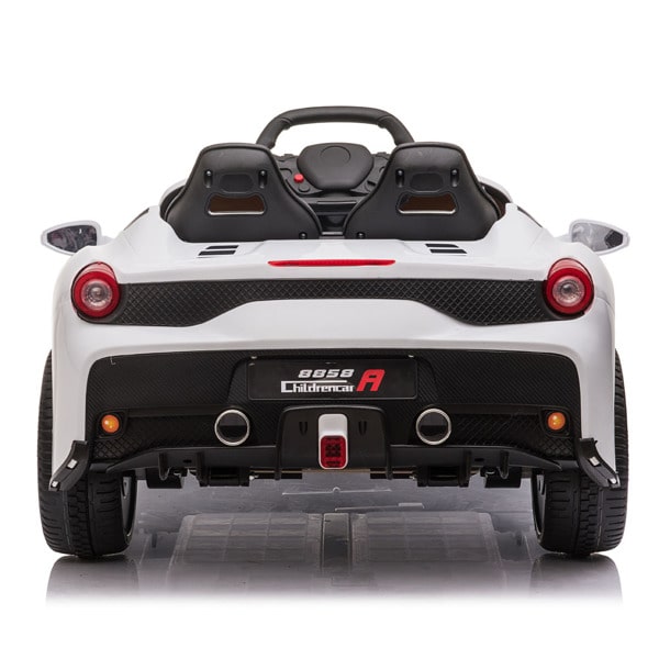 12V Kids Ride On Sports Car - 2.4GHZ Remote Control Car - LED Lights - Siren - Microphone