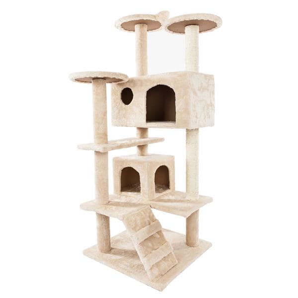 52" Cat Tree House - Cat Climb Tree - Cat Tower Beige