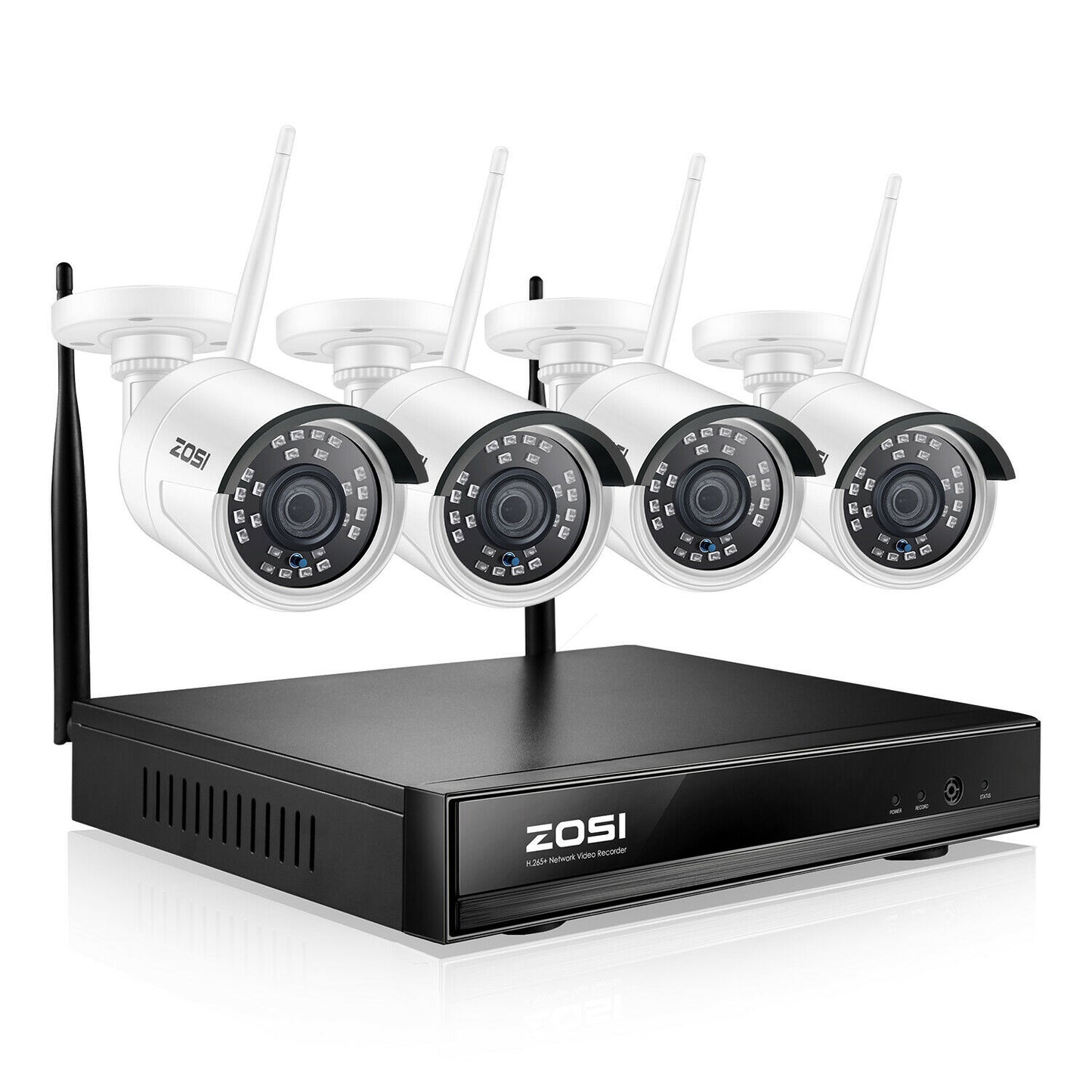 ZOSI - 8CH HD 1080p Wireless Security IP Camera System - 2MP WIFI NVR Kit Outdoor - 8CH HD 1080p CCTV