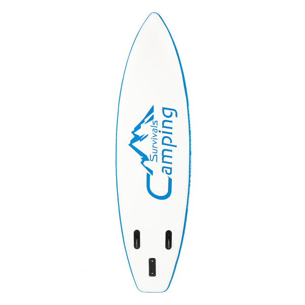 11 ft Inflatable Stand Up Paddle Board - Inflatable Surfboard Blue and White - Traveling Board for Surfing