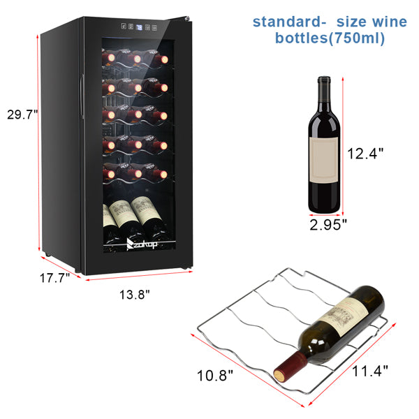 18 Bottle Refrigerated Wine Cabinet - Modern Wine Cabinet - Wine Storage Refrigerator Cabinet