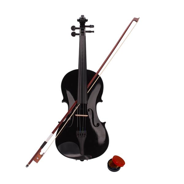 4/4 Acoustic Violin with Case - Violin Bow Rosin -  White - Pink - Black