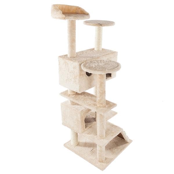 52" Cat Tree House - Cat Climb Tree - Cat Tower Beige