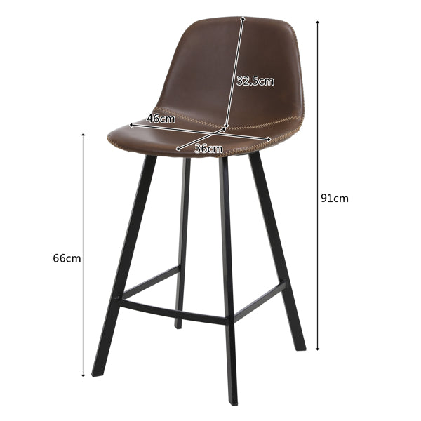 FCH 2pcs Wrought Iron Bar Stool With Curved Feet - Wrought Iron Kitchen Stools - Iron bar chair