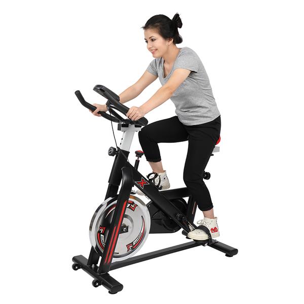 Home Exercise Bike - Black Spinning Bike with 8kg Flywheel - Adjusted Back and Forth Exercise Bike