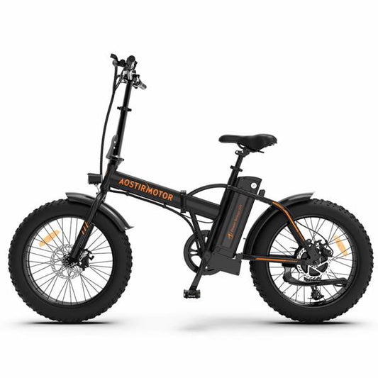 AOSTIRMOTOR Folding Electric Bicycle - 500W Motor Folding Bicycle - 20" Electric Bicycle Fat Tire With 36V/13Ah Li-Battery